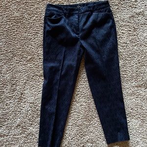 Fun slightly raised pattern on navy pants